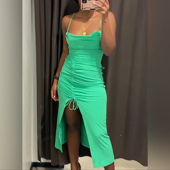 ZARA | Draped Midi Dress - Picture 7 of 10